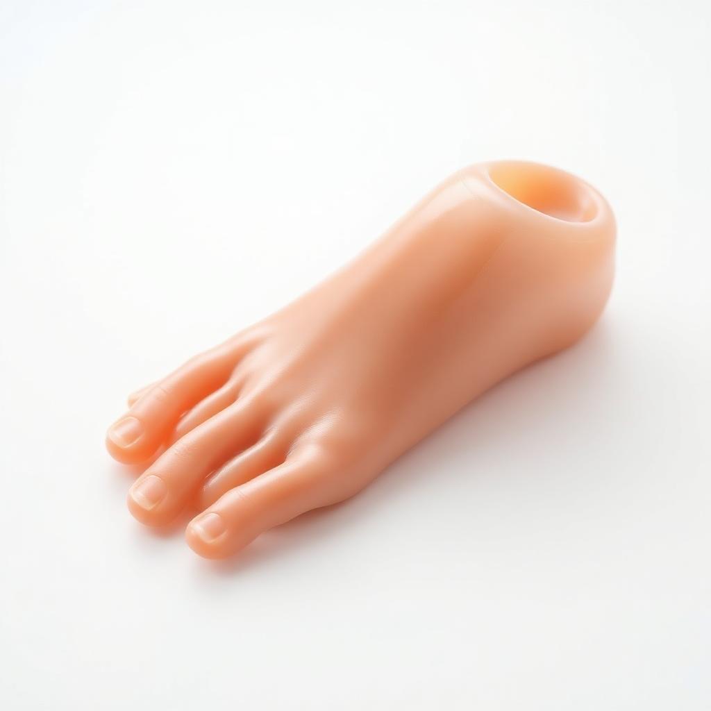 Custom-made silicone artificial toes prosthesis
