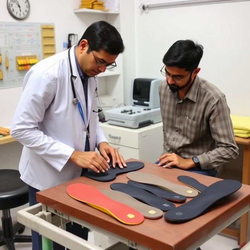 Custom insole analysis by Indian prosthetist